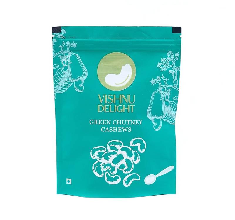 Green Chutney Cashew Pouch – Spicy & Crunchy Snack in 250g