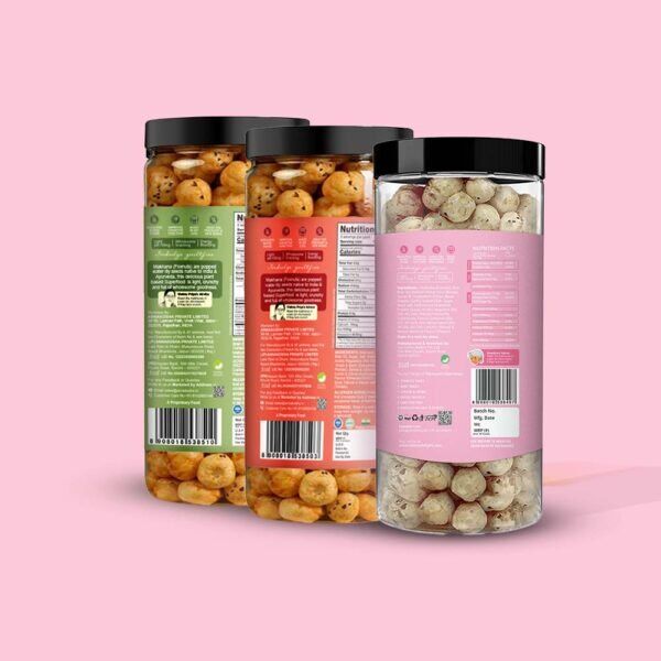 Buy Vishnu Delight Organic Makhana - 3 Flavors | Healthy Snacks