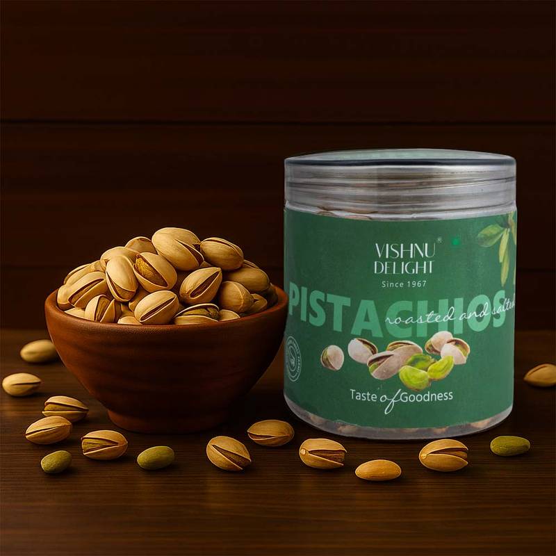crunchy roasted pistachios jar healthy nutty snack