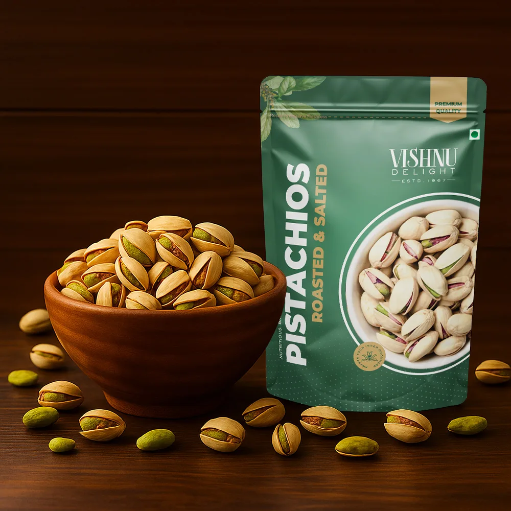 Premium salted pistachios roasted California flavor rich snack